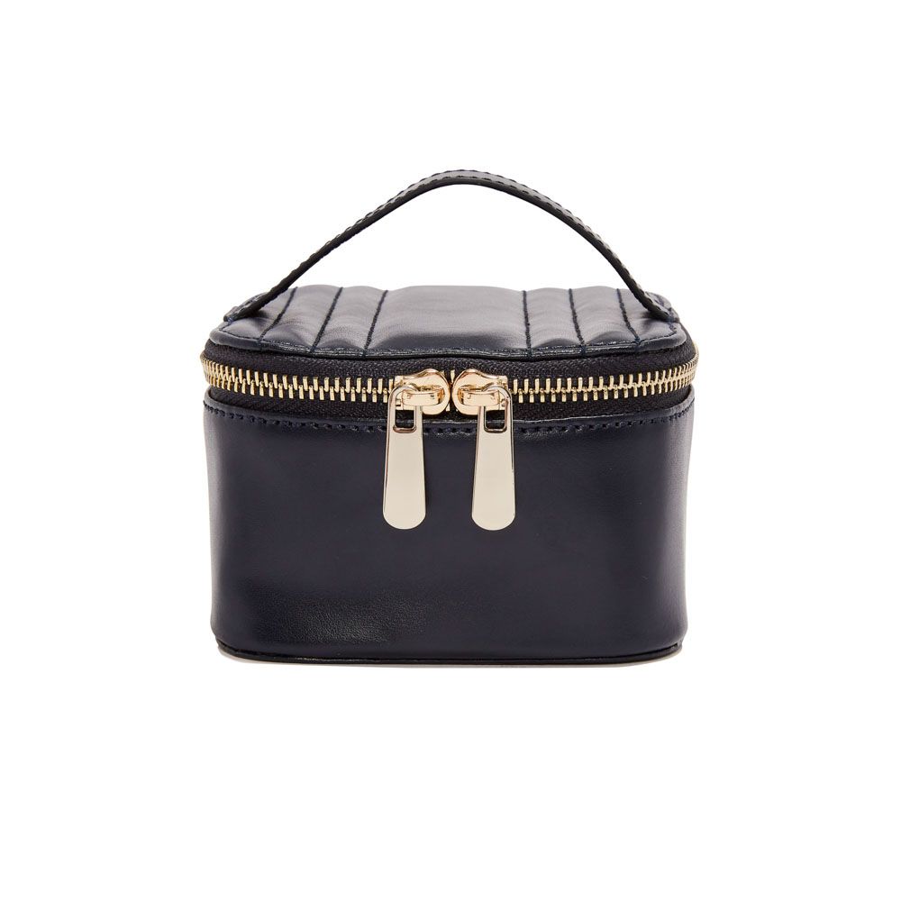 WOLF Maria Zip Jewelry Cube Navy 766517