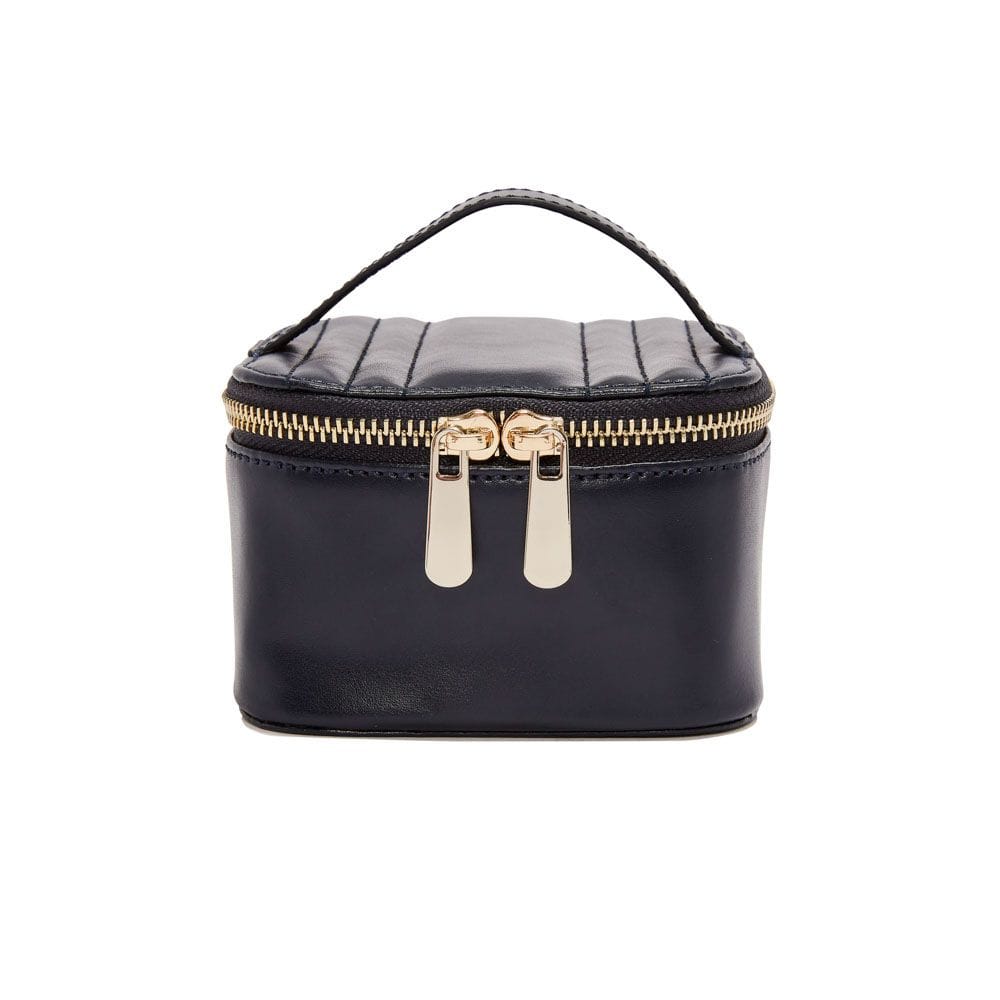 WOLF Maria Zip Jewelry Cube Navy 766517