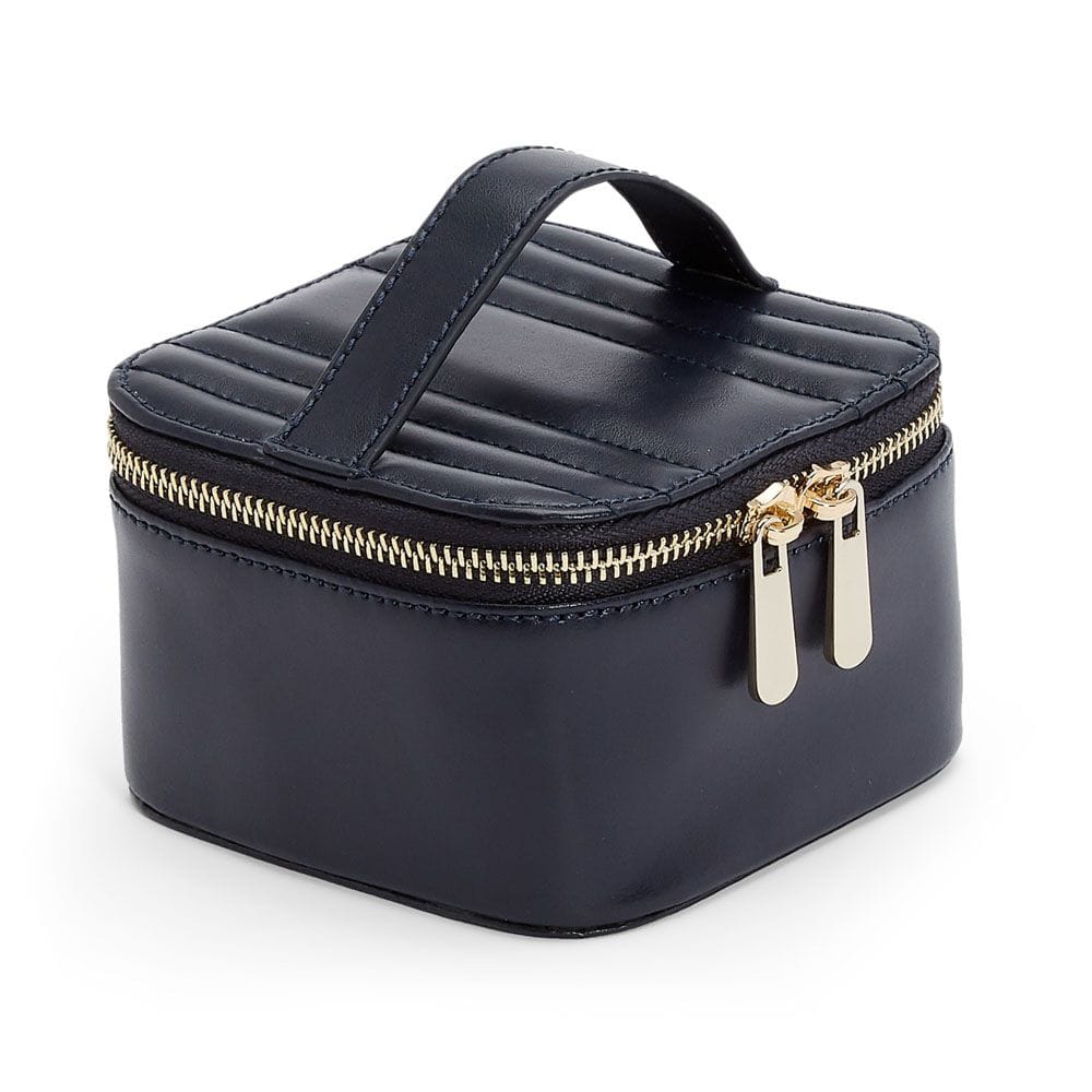WOLF Maria Zip Jewelry Cube Navy 766517