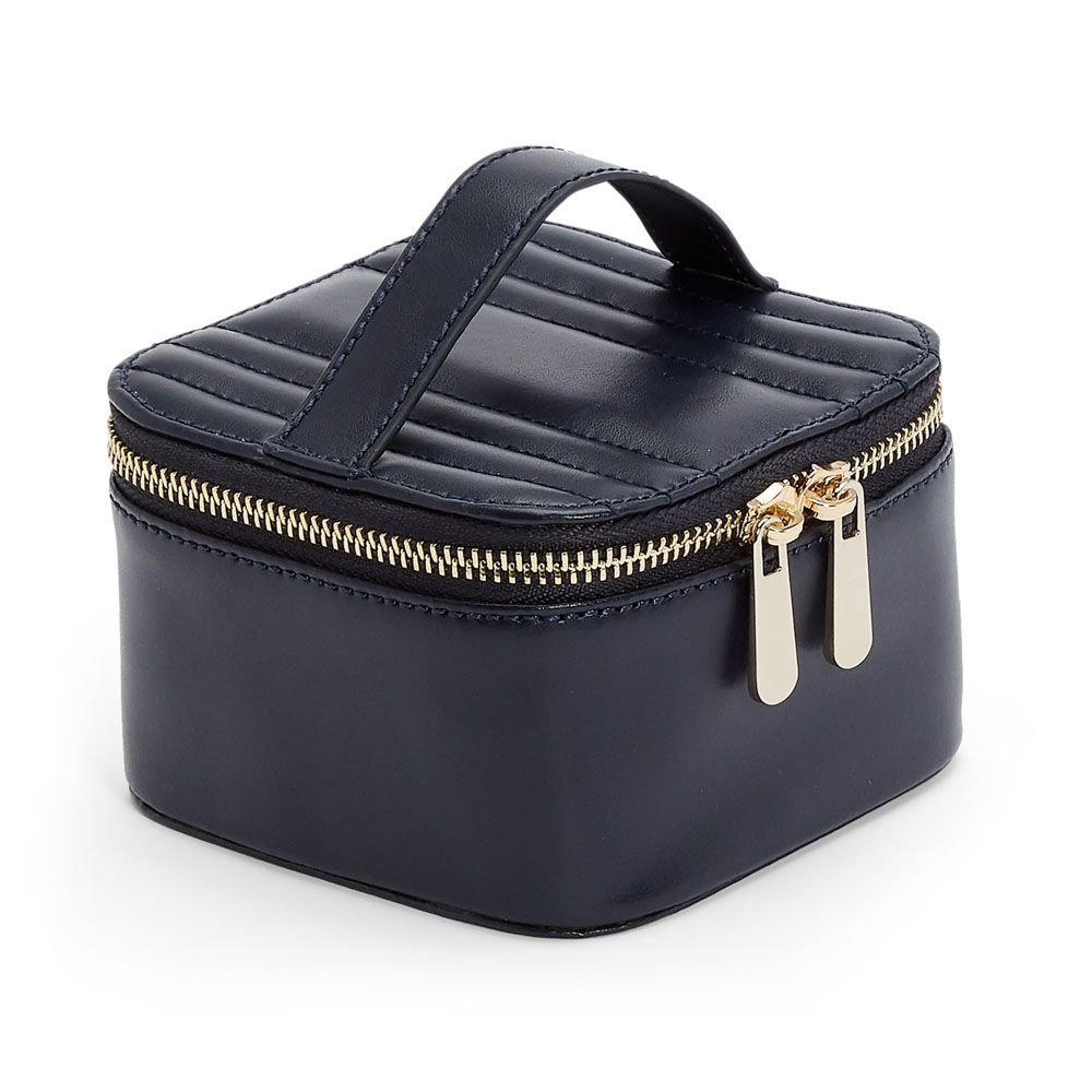 WOLF Maria Zip Jewelry Cube Navy 766517