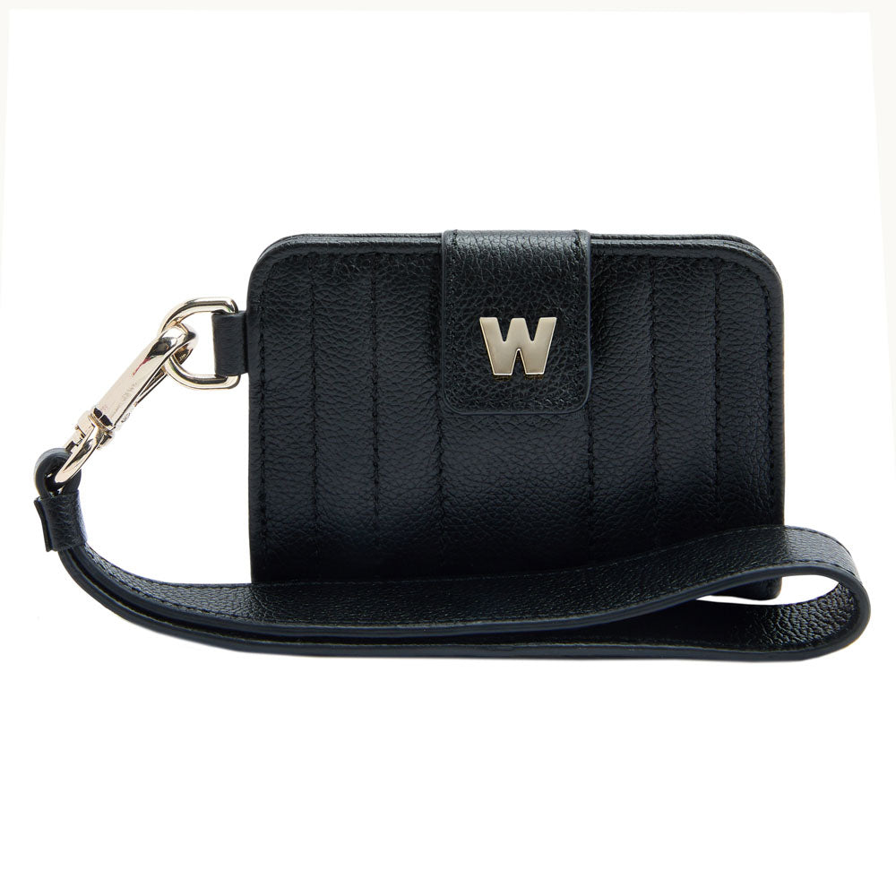 WOLF Mimi Credit Card Holder with Wristlet Black 768202