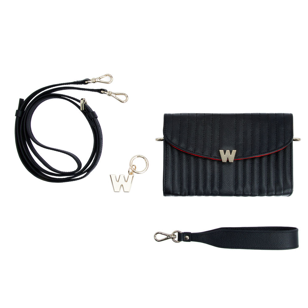 WOLF Mimi Crossbody Bag with Wristlet Black 768302