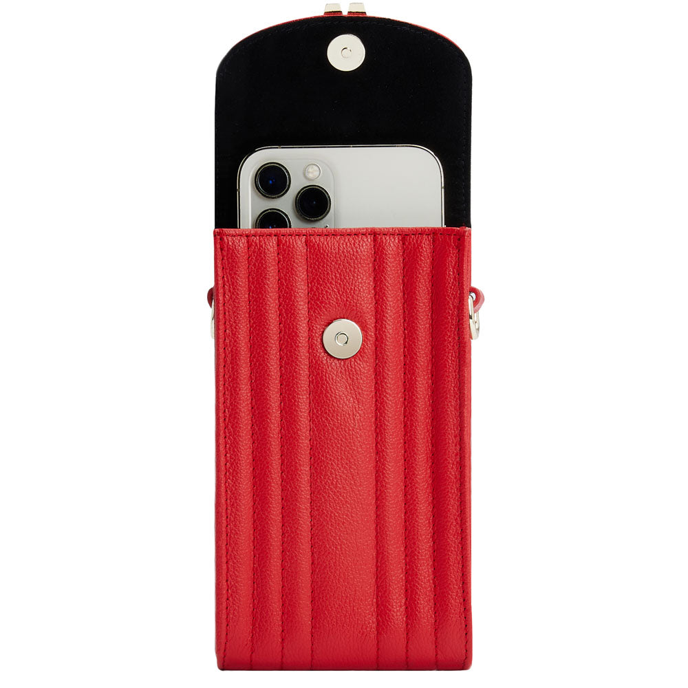 WOLF Mimi Phone Case with Wristlet & Lanyard Red 768572