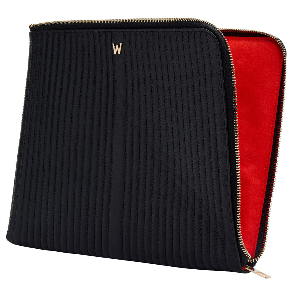 WOLF Mimi Quilted Laptop Sleeve 13" with Handle Black 768602