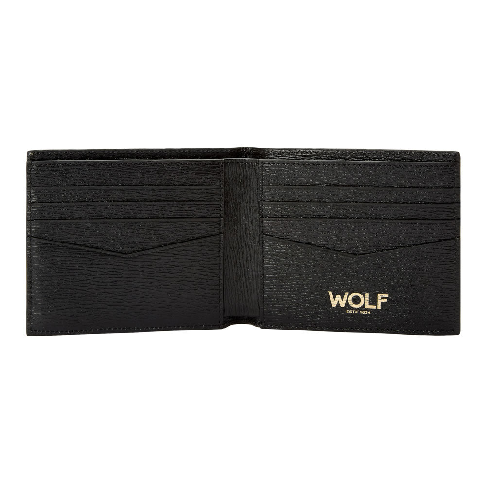 WOLF W Billfold Black Leather 774002