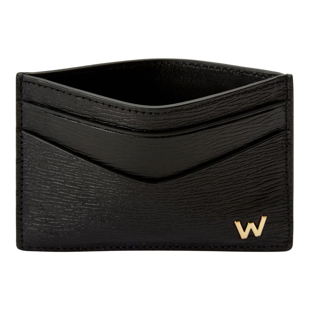 WOLF W Cardholder Slim Black Leather 774202