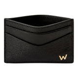 WOLF W Cardholder Slim Black Leather 774202