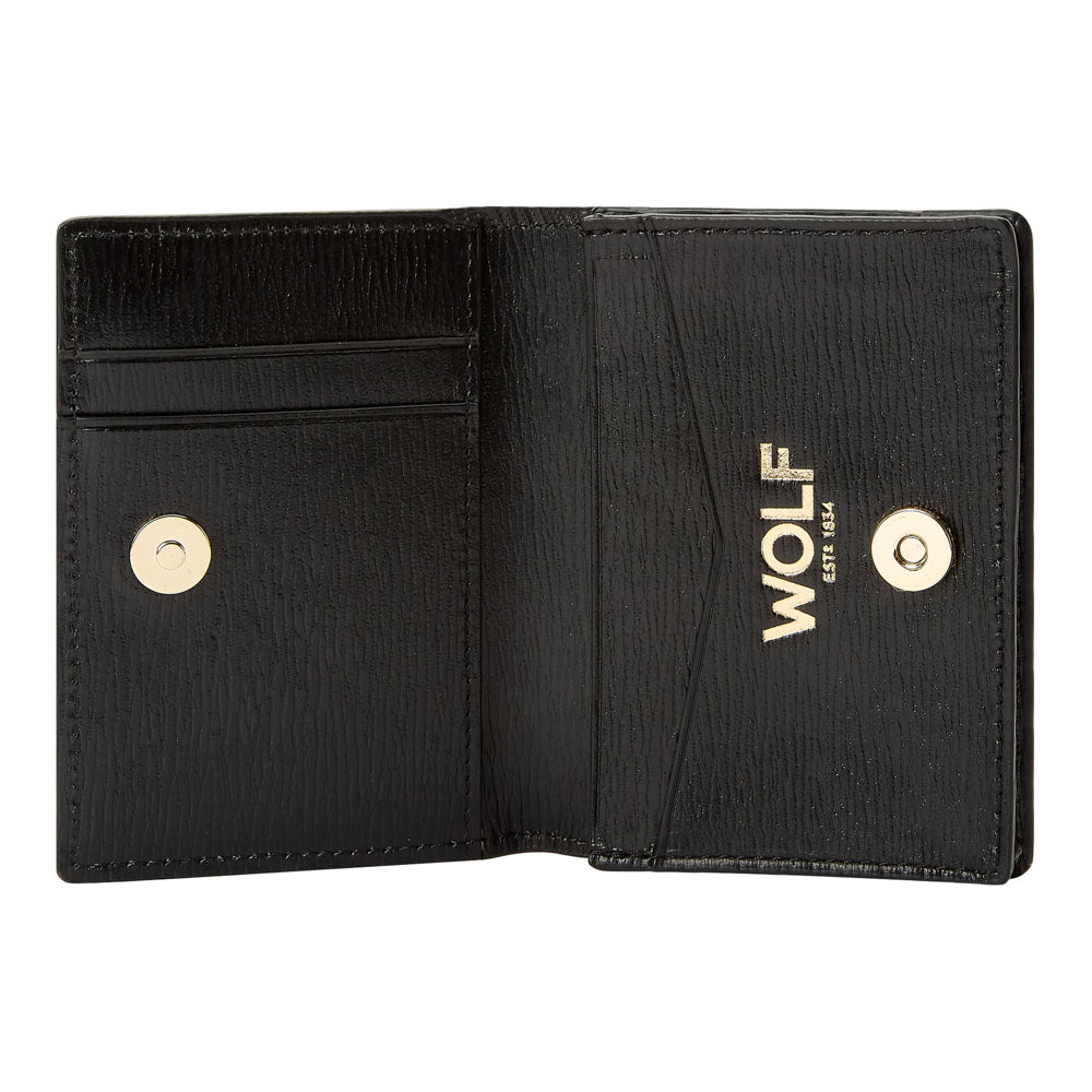 WOLF W Gusset Card Case Black 774402