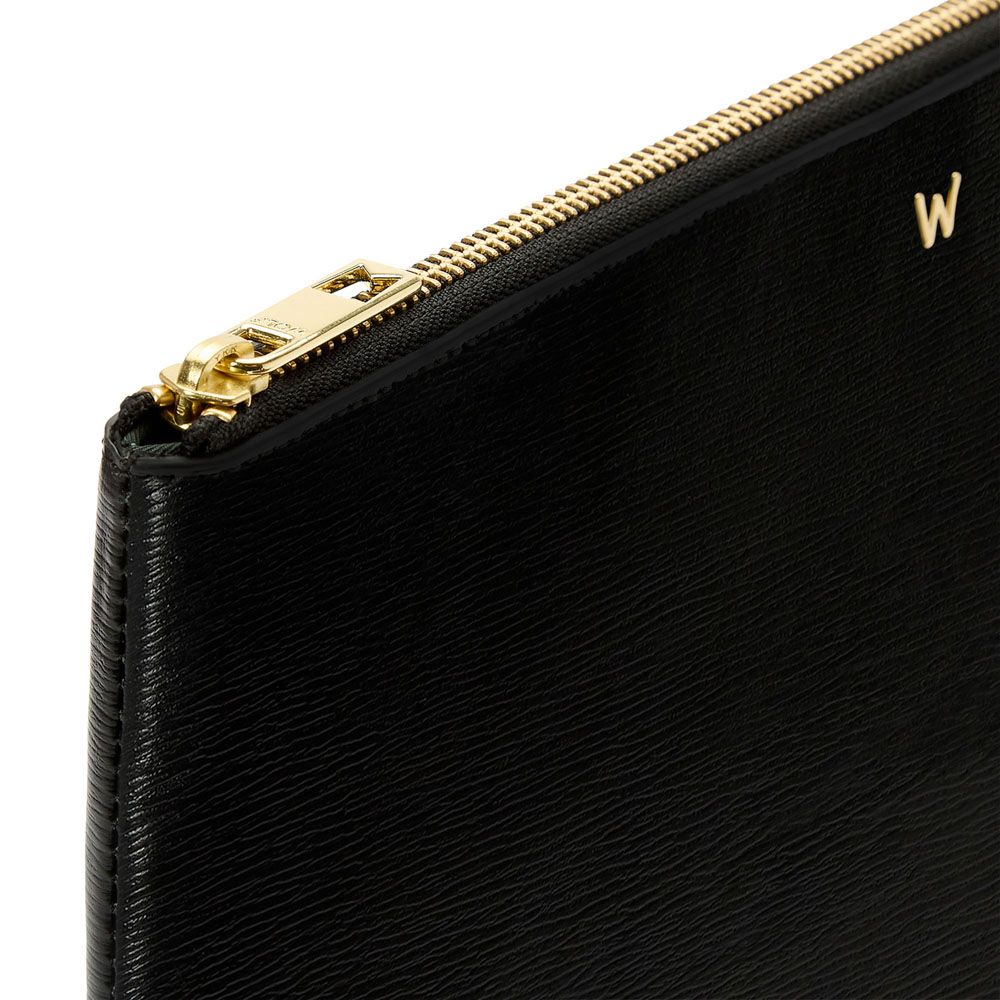 WOLF W Laptop Sleeve Black Leather 774602