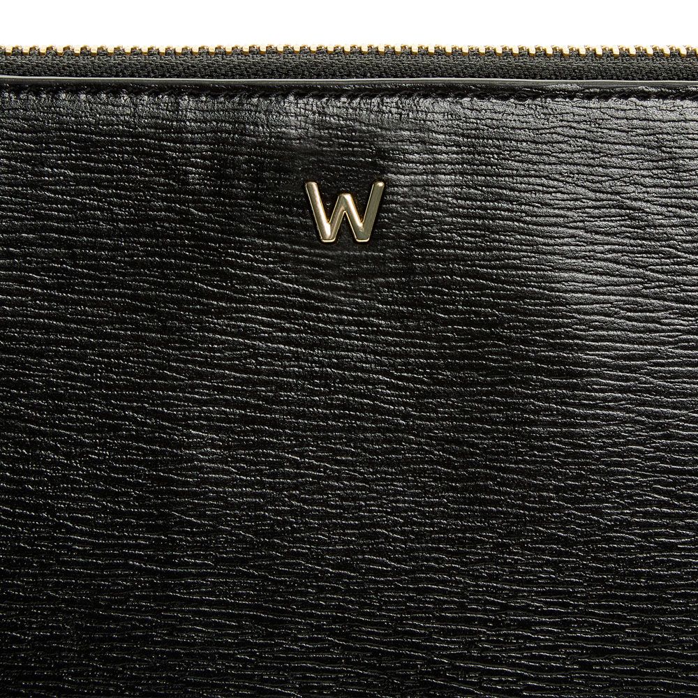 WOLF W Laptop Sleeve Black Leather 774602