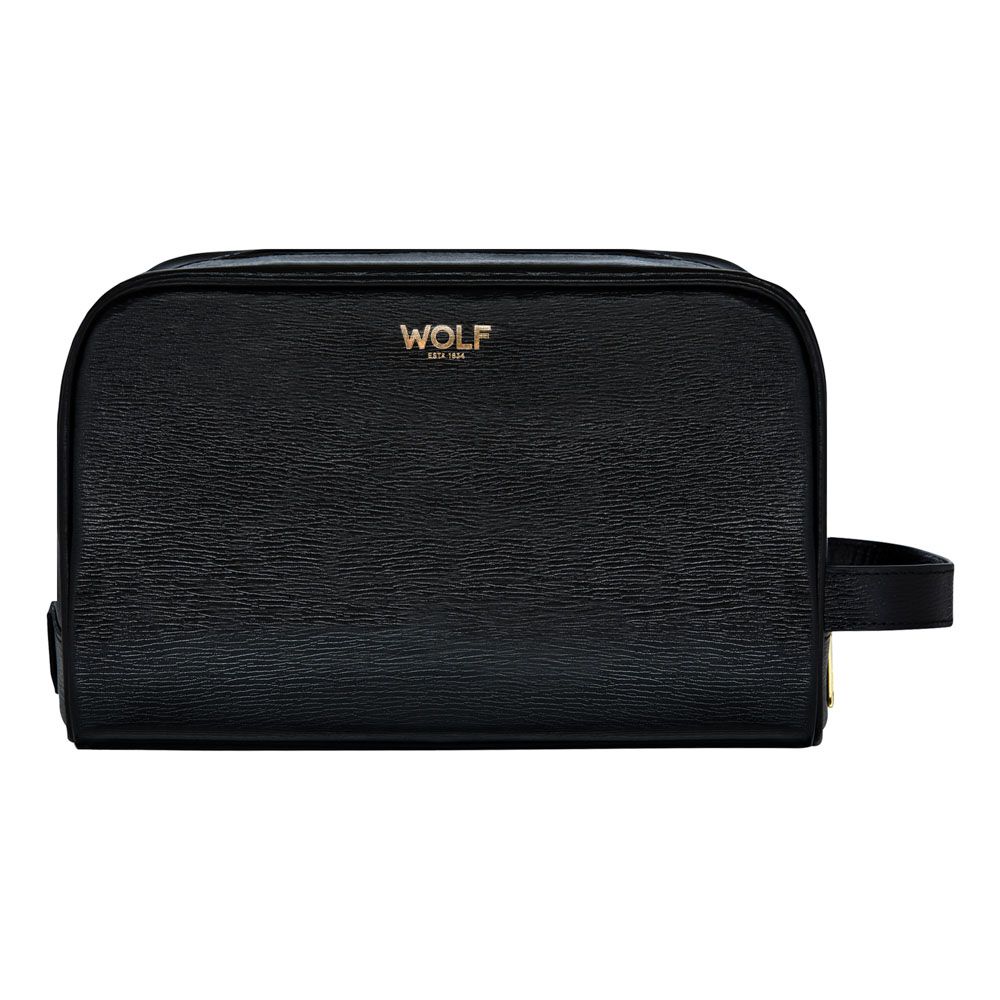 WOLF W Washbag Black Leather 774702