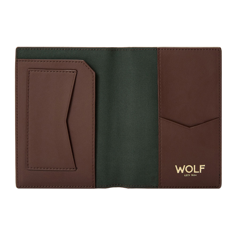 WOLF Signature Passport Sleeve Brown 776633