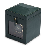 WOLF British Racing Green Single Watch Winder with Storage 792141