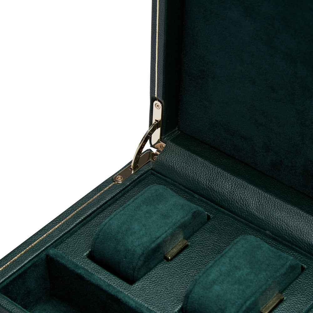 WOLF British Racing Green Single Watch Winder with Storage 792141
