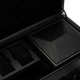 WOLF British Racing Black Double Watch Winder with Storage 792202