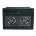 WOLF British Racing Green Double Watch Winder with Storage 792241