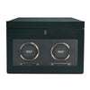WOLF British Racing Green Double Watch Winder with Storage 792241