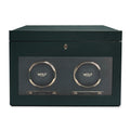 WOLF British Racing Green Double Watch Winder with Storage 792241