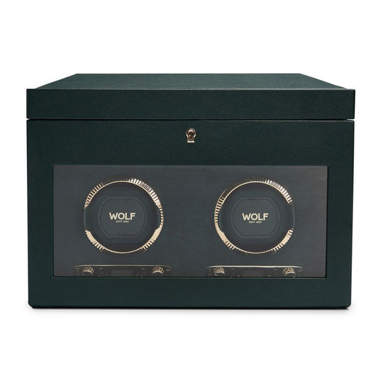 WOLF British Racing Green Double Watch Winder 792241