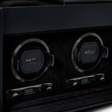 WOLF British Racing Black Triple Watch Winder with Storage 792302