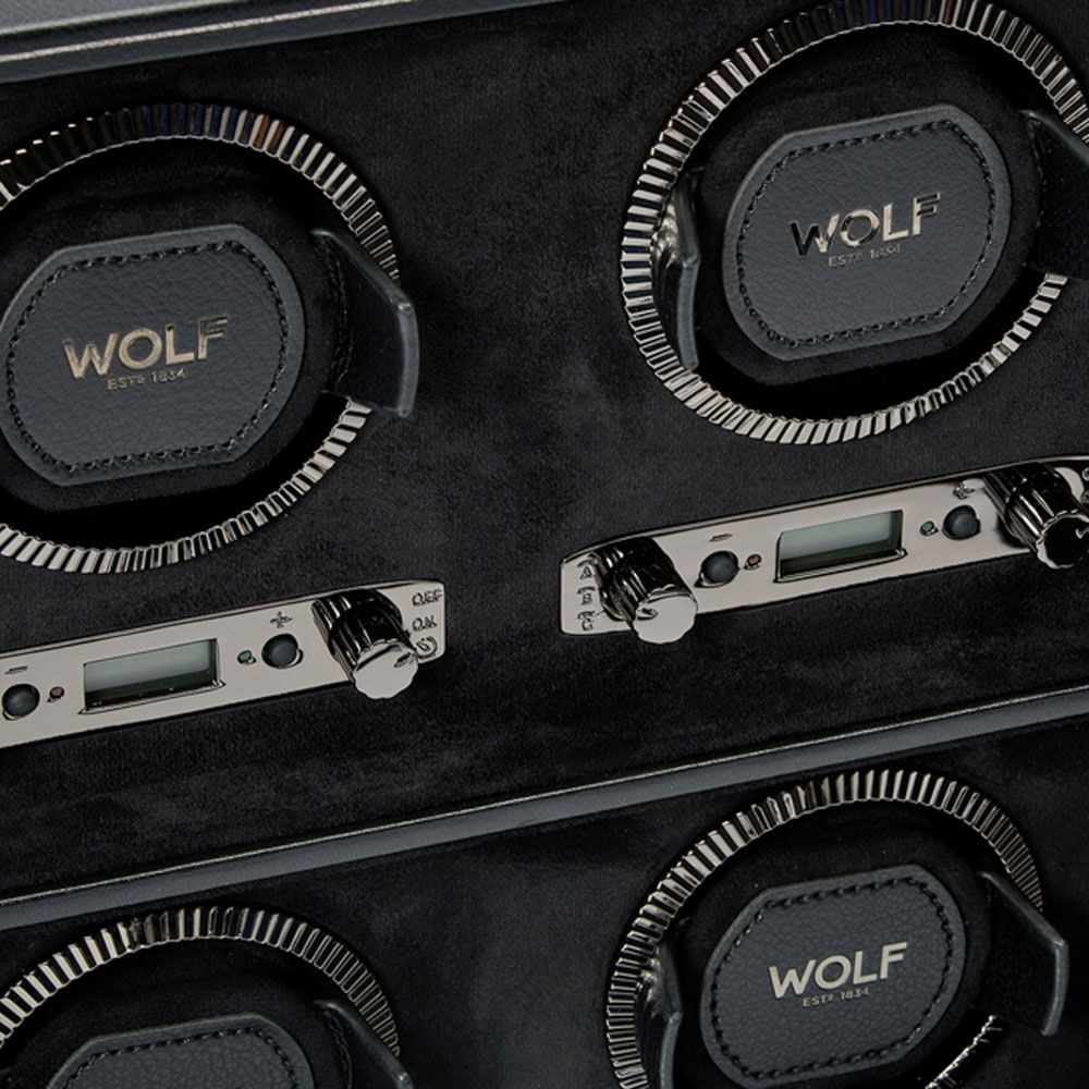 WOLF British Racing Black 6 Piece Watch Winder 792402