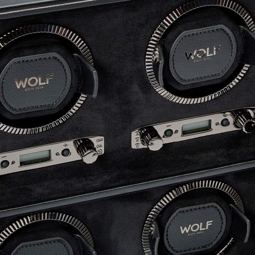 WOLF British Racing Black 6 Piece Watch Winder 792402