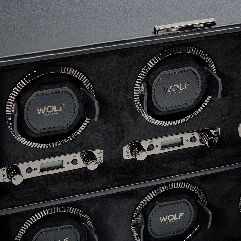WOLF British Racing Black 6 Piece Watch Winder 792402