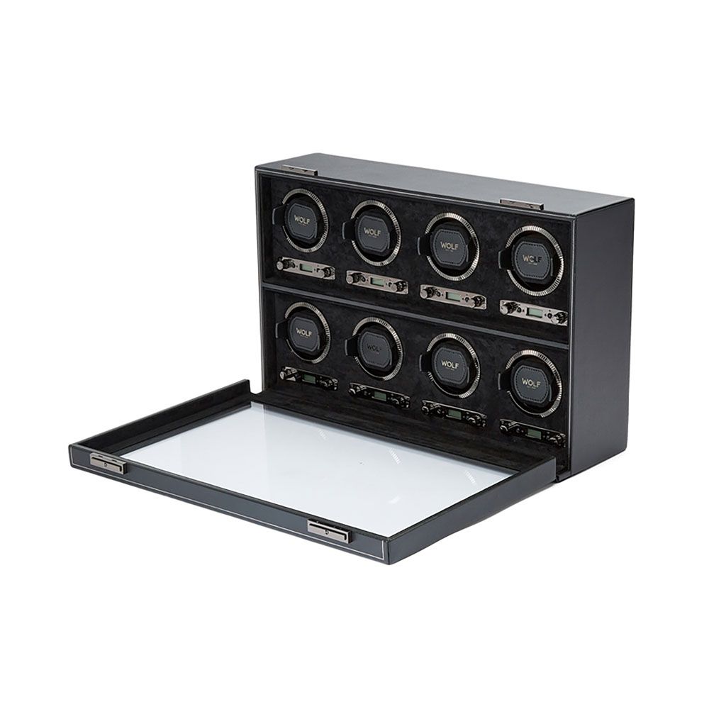 WOLF British Racing Black 8 Piece Watch Winder 792502