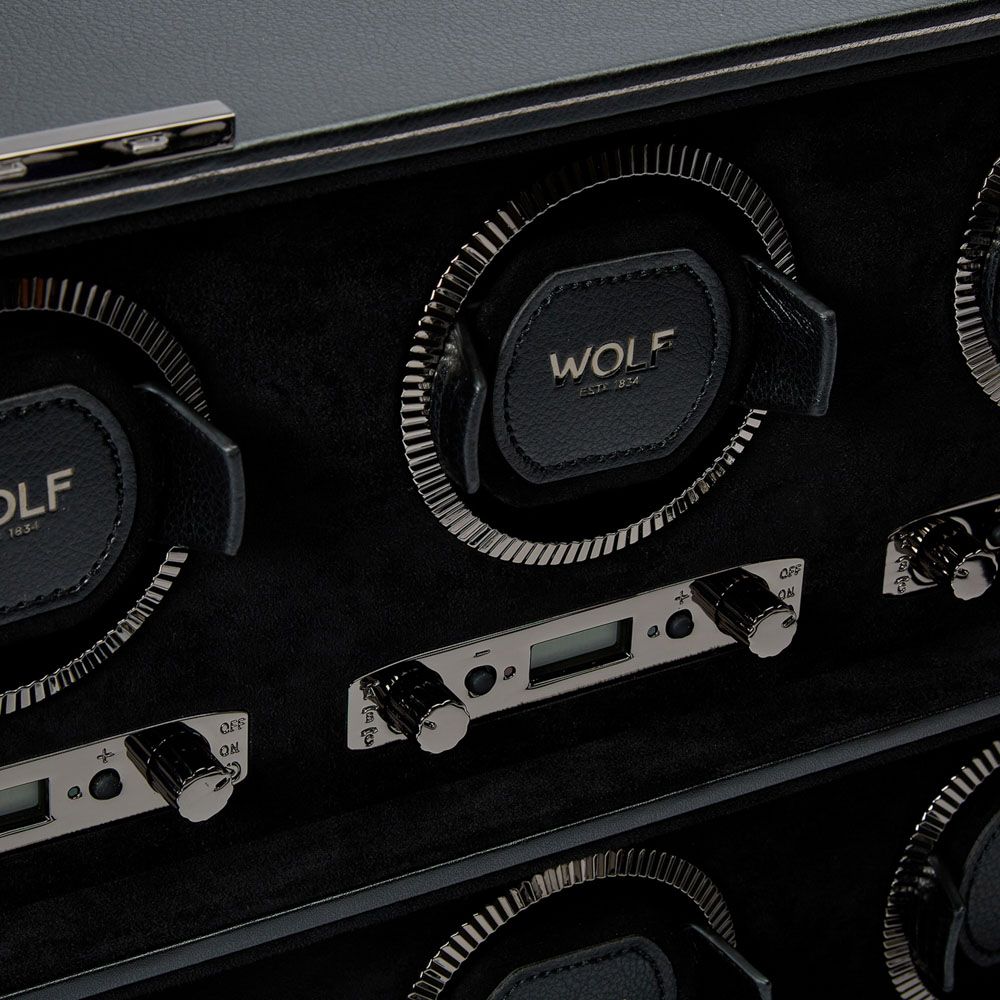 WOLF British Racing Black 8 Piece Watch Winder 792502