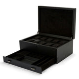 WOLF British Racing 10 Piece Watch Box With Storage Black 792802