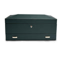 WOLF British Racing Green 10 Piece Watch Box With Storage 792841