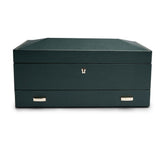 WOLF British Racing Green 10 Piece Watch Box With Storage 792841