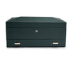 WOLF British Racing Green 10 Piece Watch Box With Storage 792841