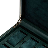 WOLF British Racing Green 10 Piece Watch Box With Storage 792841