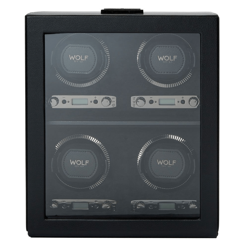 WOLF British Racing Black 4 Piece Watch Winder 793002