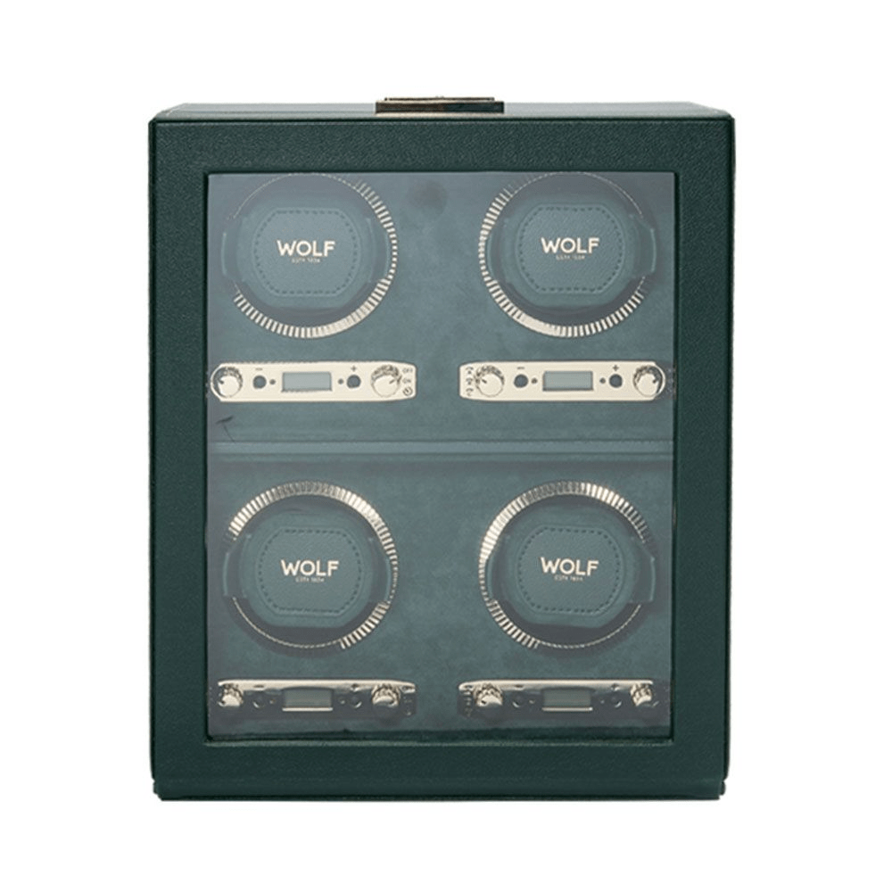 WOLF British Racing Green 4 Piece Watch Winder 793041