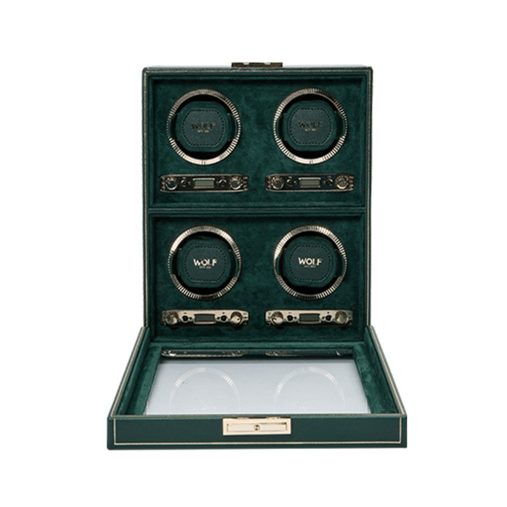 WOLF British Racing Green 4 Piece Watch Winder 793041