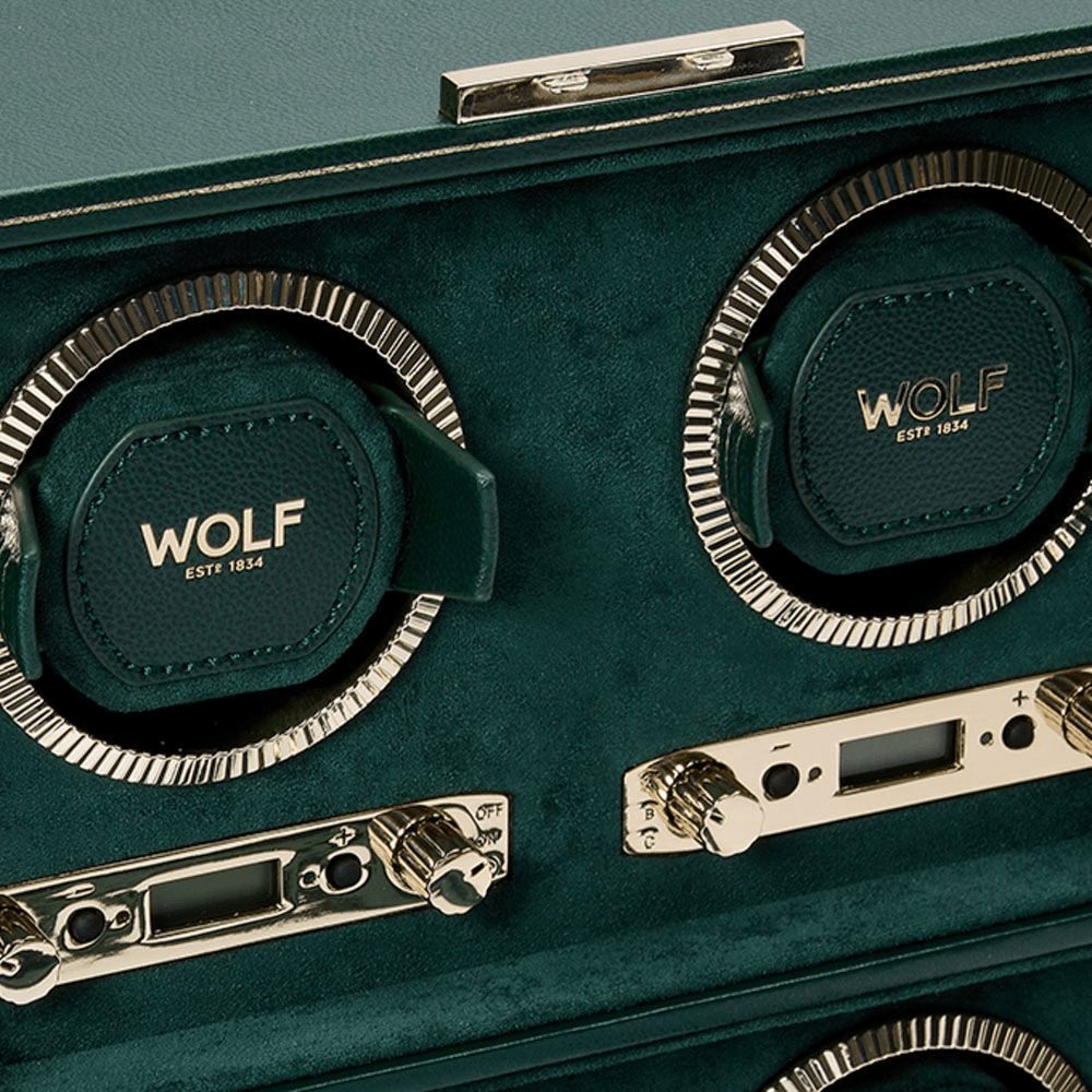 WOLF British Racing Green 4 Piece Watch Winder 793041