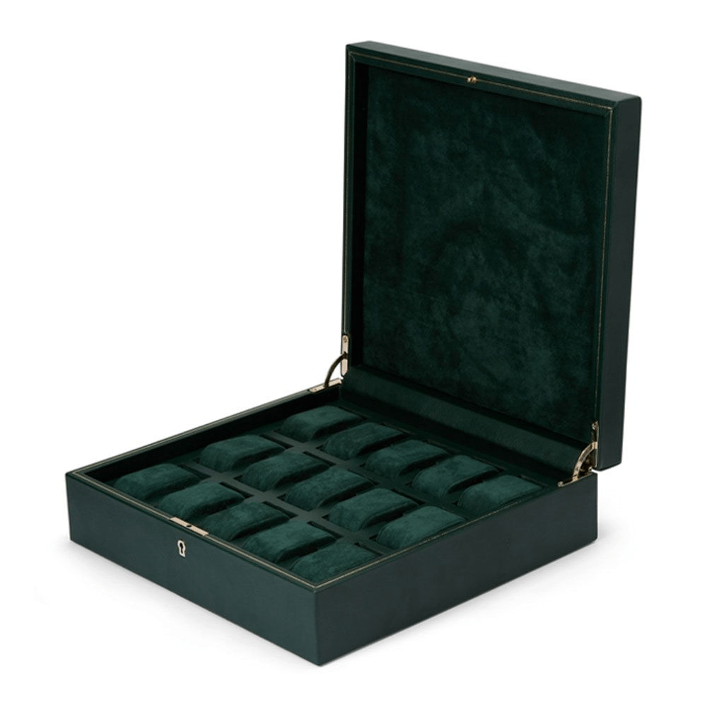 WOLF British Racing Green 15 Piece Watch Box 793241