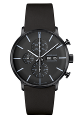 Junghans FORM A Chronoscope English Date 42mm Black Dial Men's Watch 27/4371.03
