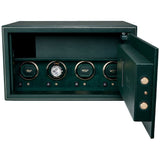 WOLF The Den 4 Piece Watch Winder Safe Green 430441
