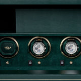 WOLF The Den 4 Piece Watch Winder Safe Green 430441