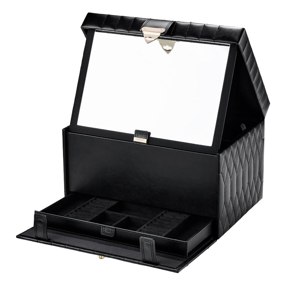 WOLF Caroline Cosmetic Train Case Black 323002