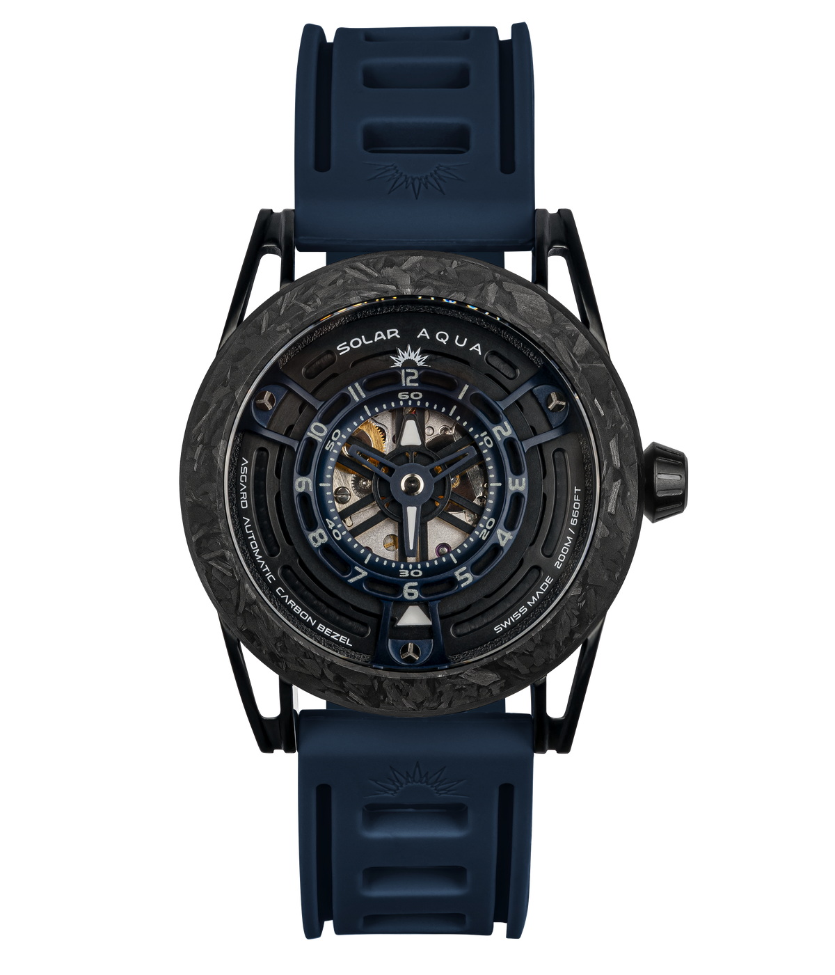 SOLAR AQUA Asgard Blue 42mm Black-Blue Dial Men's Watch SA0040.0022