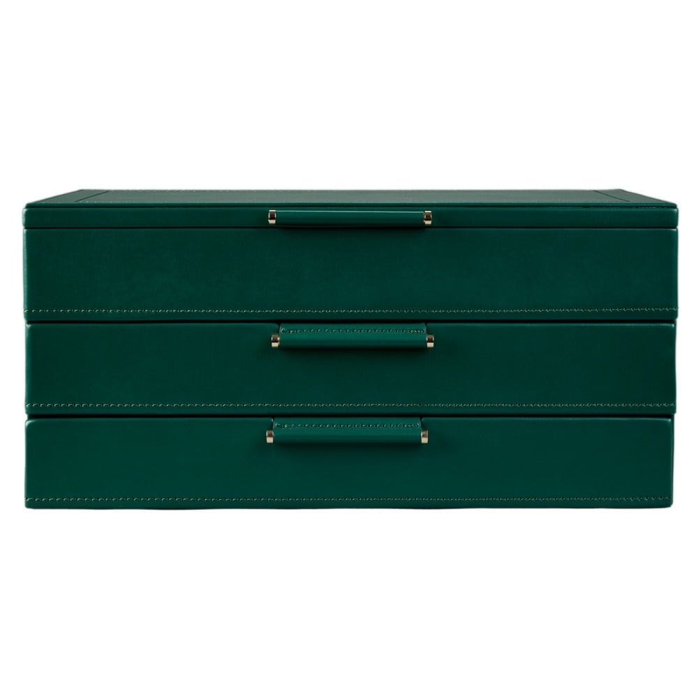 WOLF x Fiona Howard Sophia Jewelry Box with Drawers Forest Green Fruit Botanical 399312