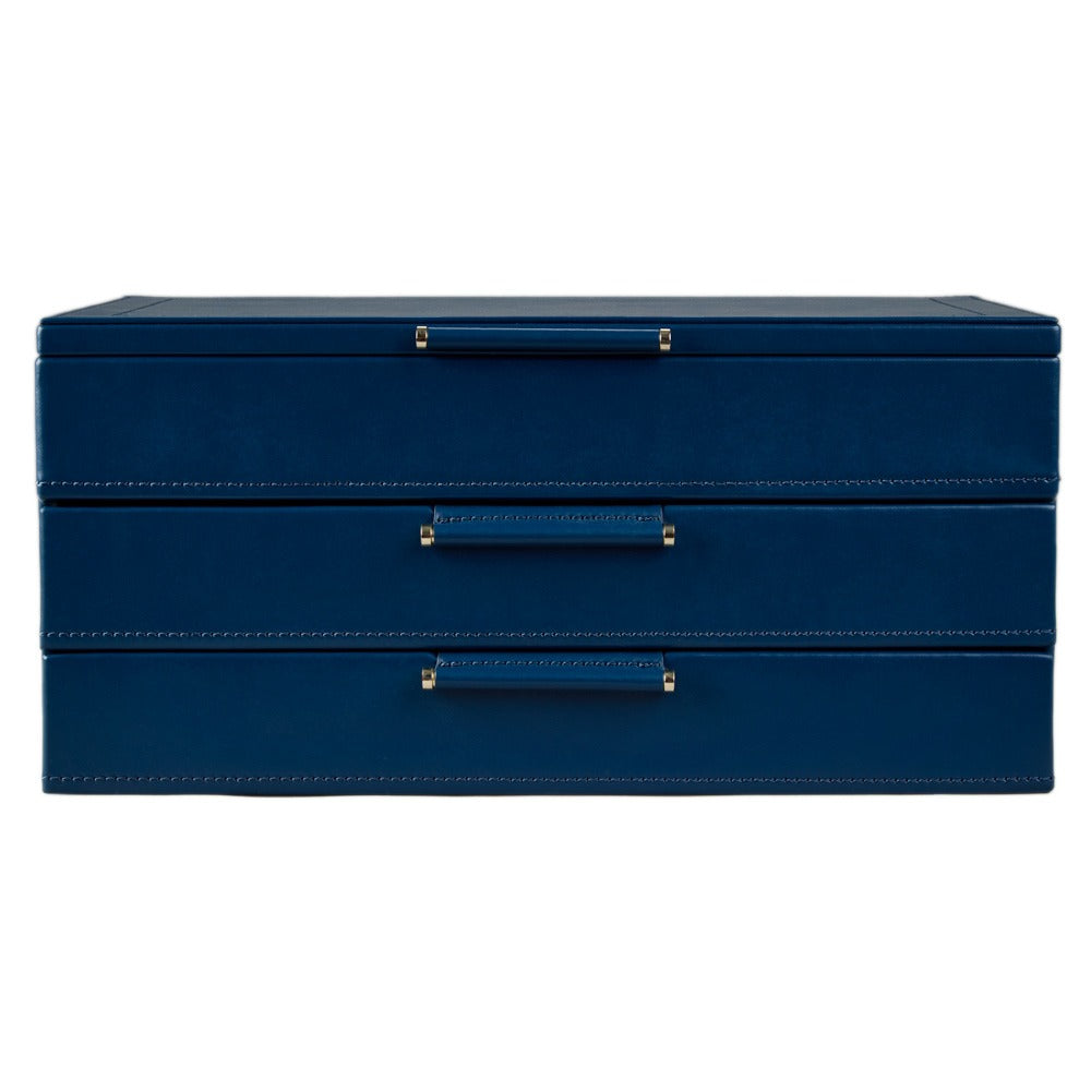 WOLF x Fiona Howard Sophia Jewelry Box with Drawers Indigo Fruit Botanical 399317