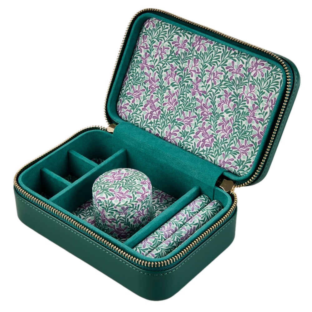 WOLF x Fiona Howard Sophia Travel Zip Case Forest Green Fruit Botanical 397812
