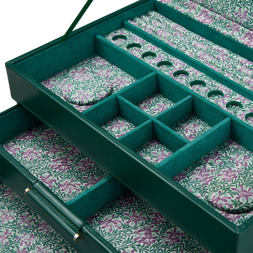 WOLF x Fiona Howard Sophia Jewelry Box with Drawers Forest Green Fruit Botanical 399312