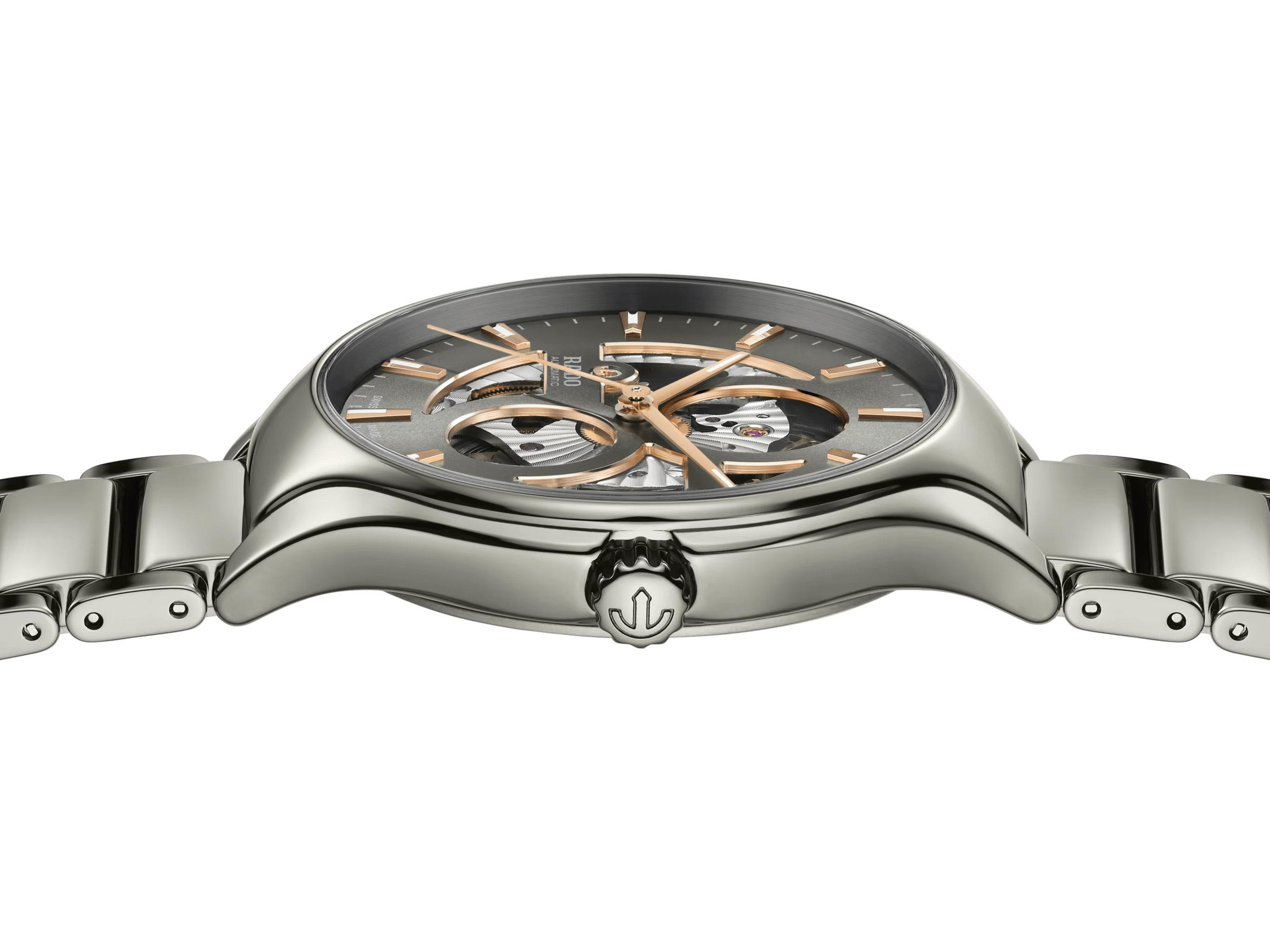 RADO True Round 40mm Grey Automatic Open Heart Men's Watch R27108112