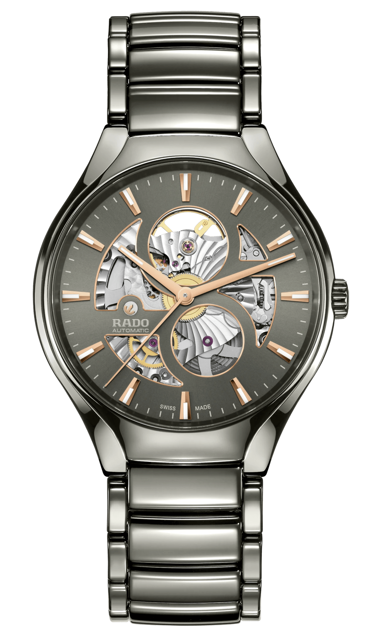 RADO True Round 40mm Grey Automatic Open Heart Men's Watch R27108112